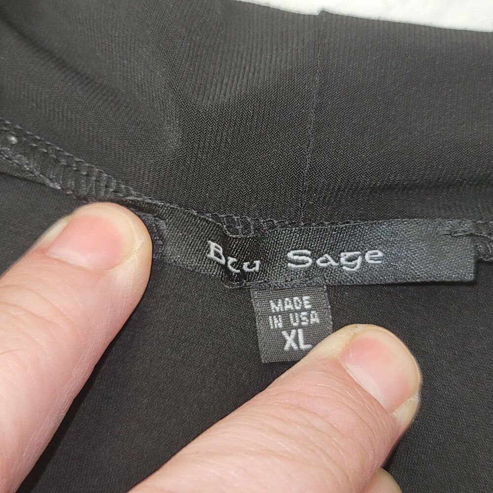 738. Blu Sage Shrug Top Black Sz XL - Picture 6 of 9